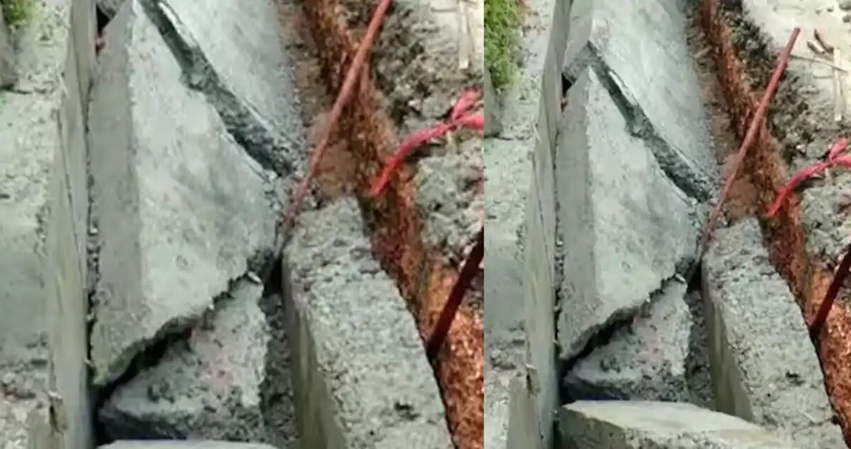 കൂത്താട്ടുകുളത്ത് ഓട നവീകരണത്തിന്‍റെ ഭാഗമായി നിര്‍മിച്ച കോണ്‍ക്രീറ്റ് സ്ലാബുകള്‍ നാല് ദിവസത്തിനുള്ളില്‍ പൊളിഞ്ഞു